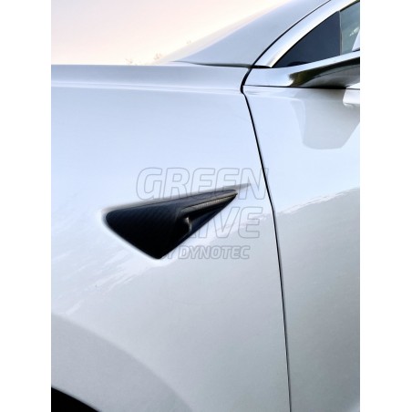 Side camera cover in carbon with full coverage for Tesla Model SX, 3 and Y