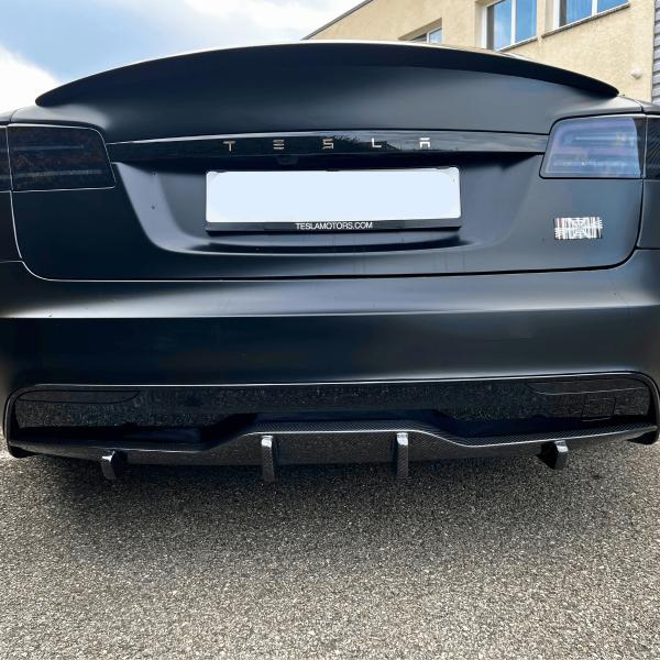 Carbon diffuser DynoTec ElementX® for Tesla Model S LR & Plaid 2022+