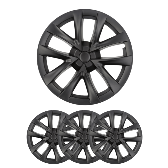 Set of 4 Arachnid Plaid 18-inch hubcaps for Tesla Model 3