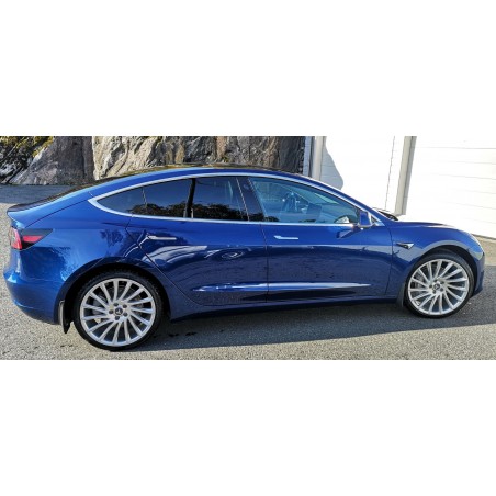 Tesla Model SSett med 4 roterende 20-tommers hjul - , X, 3 og Y