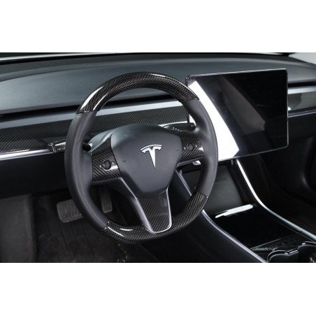 Tesla Model 3 Ένθετο άνθρακα για το κάτω μέρος του τιμονιού - και Y