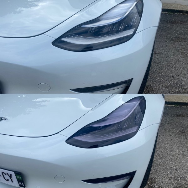 Tesla Model 3 Protecția farurilor și a lămpilor de ceață și nuanța PPF - și Y