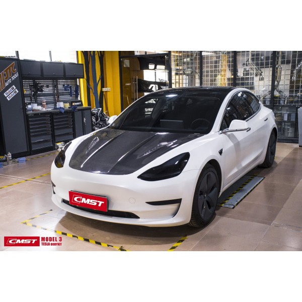 CMST Tesla Capotă din carbon versiunea 1 ® - Model 3