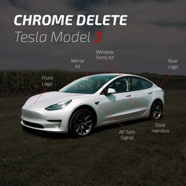 Tesla Krom slettedeksler Model 3