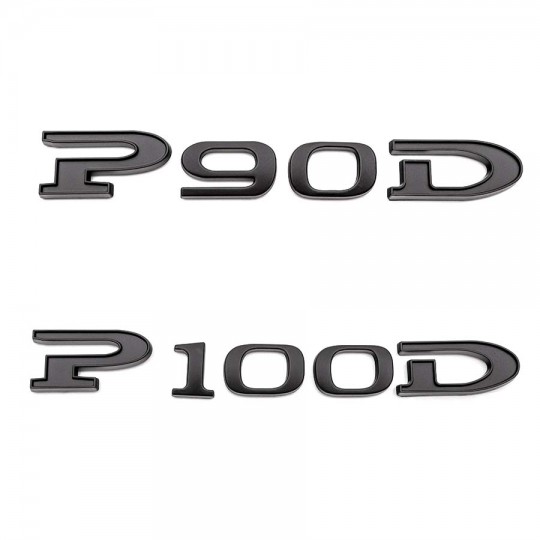 Tesla Model S Čierne logo "P100D" / "P90D" - a X