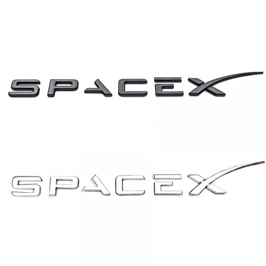 Tesla Emblém "SPACE X" pre zadný batožinový priestor - model S, X, 3 a Y