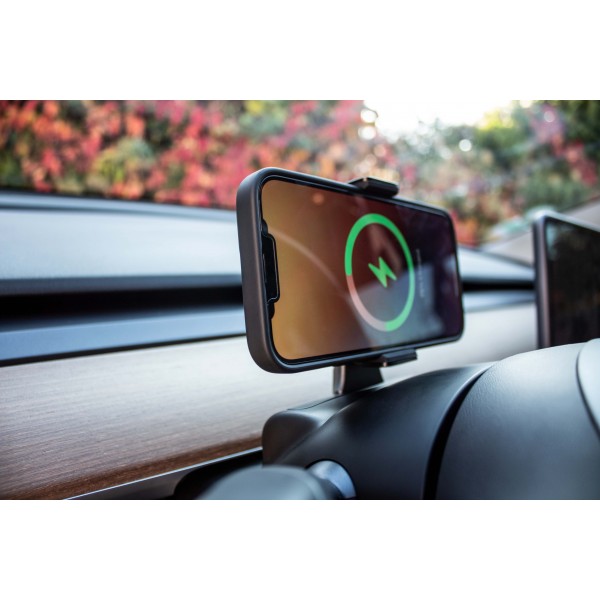 Tesla Model 3 Rattmontert telefonholder med lader for og Model Y