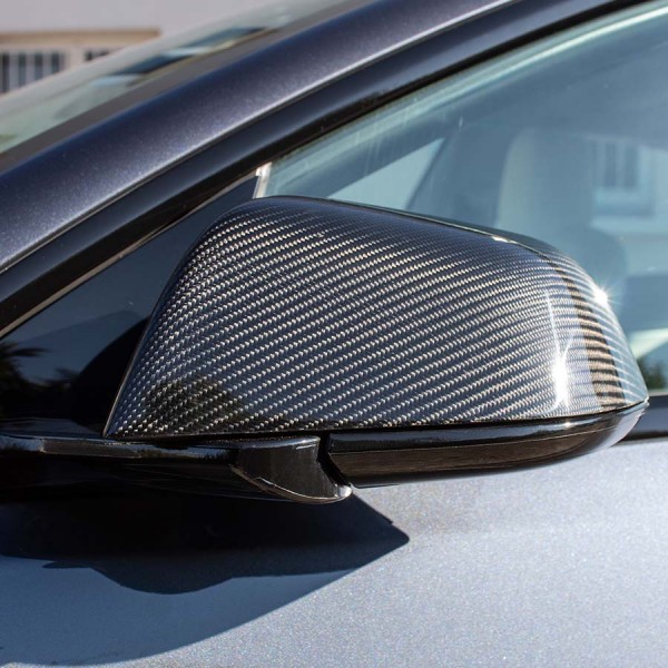 Für Tesla Model 3 Außenspiegel Gehäuse Abdeckung Auto Kohlefaser Look Seite  Türspiegel Abdeckung Für Tesla Model Three