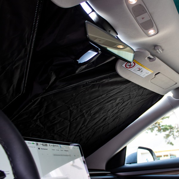 Kaufe Auto-Windschutzscheiben-Sonnenschutz, deckt Visiere, Frontscheibe,  Sonnenschutz für Tesla Model 3 und Model Y ab
