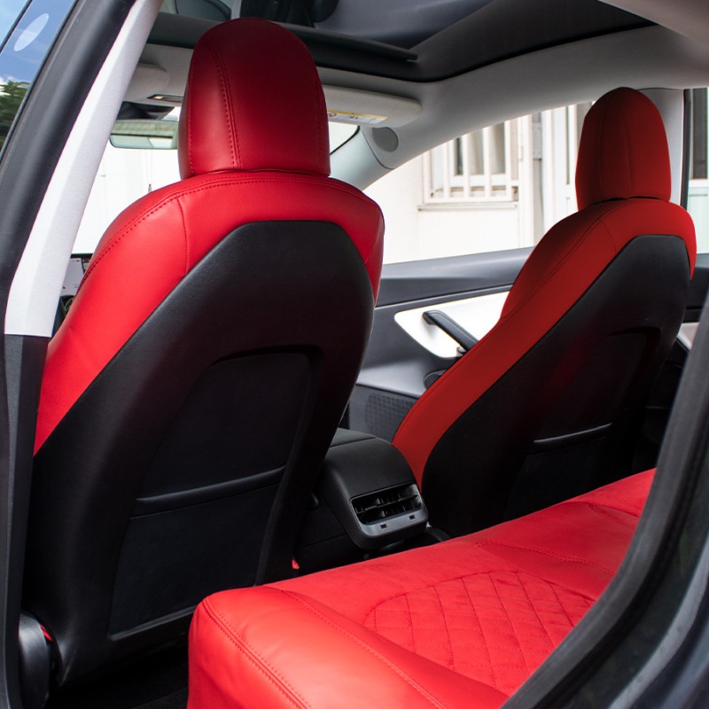 leather Car Seat Covers for Tesla Model 3