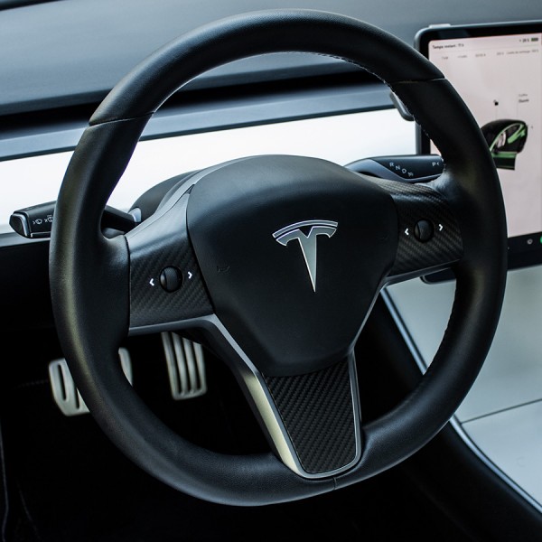 Tesla Model 3 Inserție volan din carbon pentru și Y