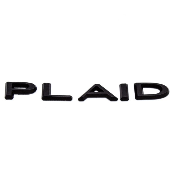 Nápisy s logom Plaid pre Tesla