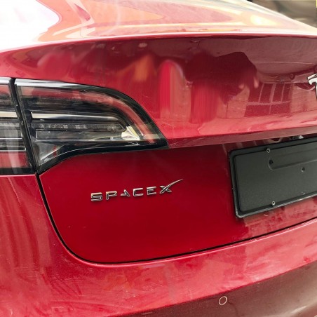 Emblème "SPACE X" pour coffre arrière - Tesla model S, X, 3 et Y