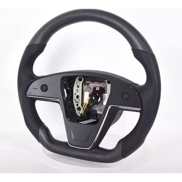 Volant Yoke rond personnalisé pour Tesla Model S et Model X 2022+