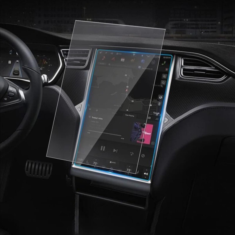 Écran de commande central de voiture verre trempé pour protecteur d'écran  Tesla Film de couverture - Chine Navigation centrale verre trempé, verre  trempé
