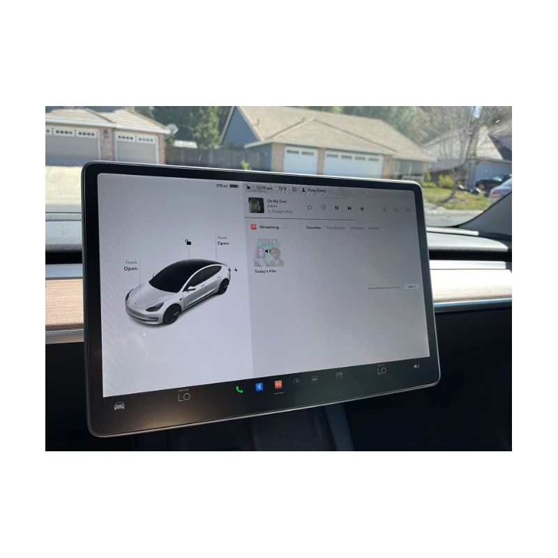Central screen protector with installation guide for Tesla Model 3 and Y