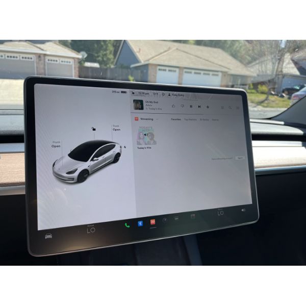 Central screen protector with installation guide for Tesla Model 3