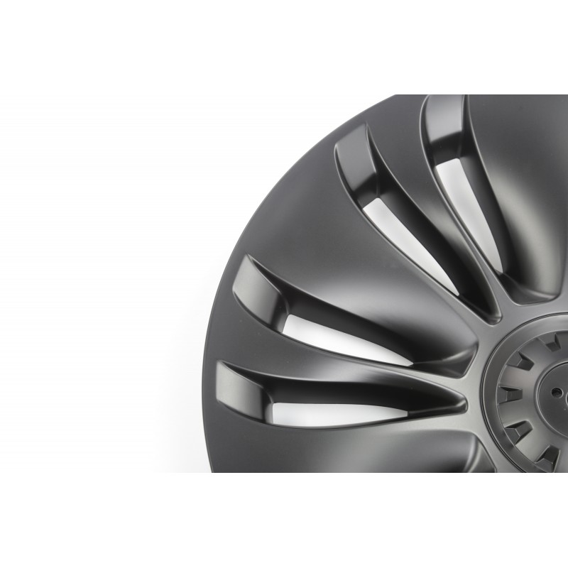 Enjoliveur d'enjoliveur de roue rétro pour roues Tesla Model Y 19'' Gemini  (4 PCS) - Blanc + Noir