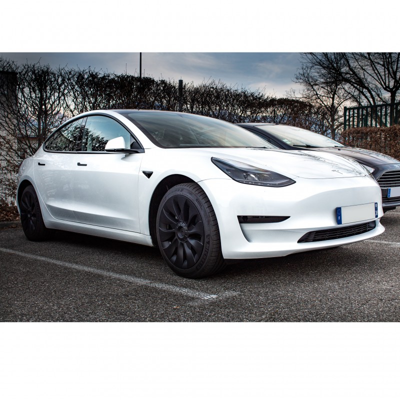 Lot de 4 enjoliveurs Uberturbine 18 pouces pour Tesla Model 3 2017-2023