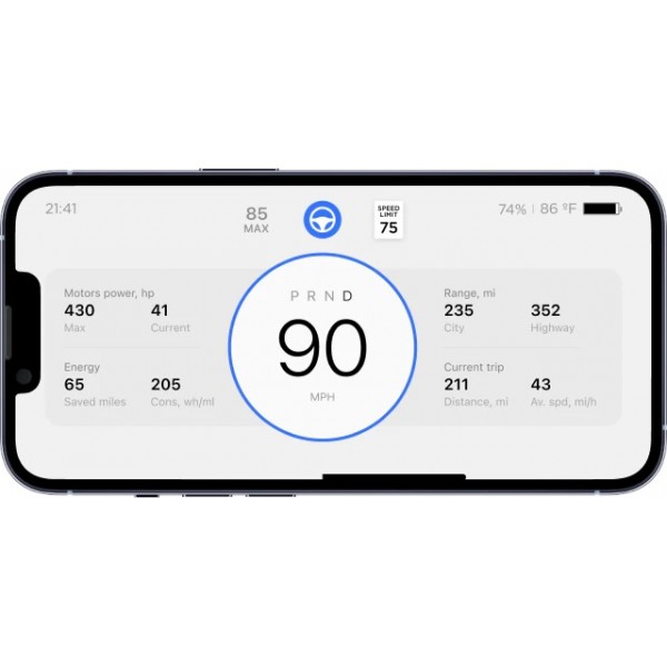 Tesla Model 3 Teslogic V2 tabloul de bord portabil pe smartphone-ul dvs. pentru și Model Y