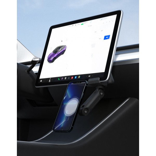 Tesla Model 3 Držiak telefónu s nabíjačkou MagSafe s obrysmi obrazovky pre a Model Y