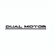 DUAL MOTOR" embleem voor achterbak - Tesla Model S, X, 3 & Y