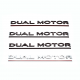 DUAL MOTOR" emblem for rear trunk - Tesla Model S, X, 3 & Y