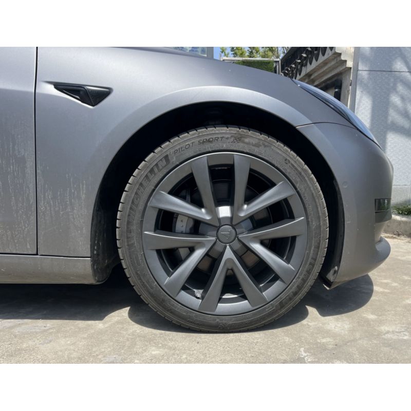 Set of 4 Arachnid Plaid 18inch hubcaps for Tesla Model 3