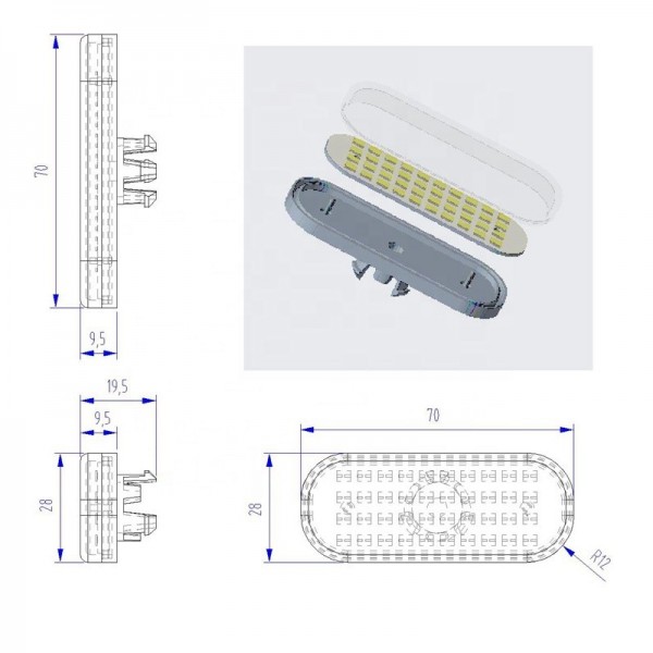 Tesla Ανταλλακτικό φως πορτμπαγκάζ LED για Model Y