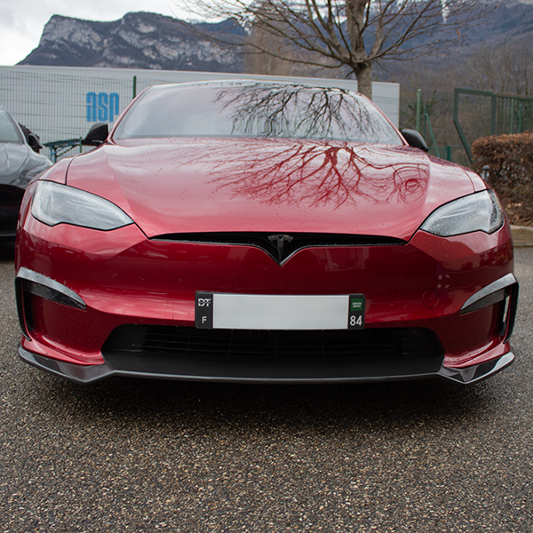 DynoTec Tesla Model S Spoiler / frontblad ElementX® for LR & Plaid 2022+