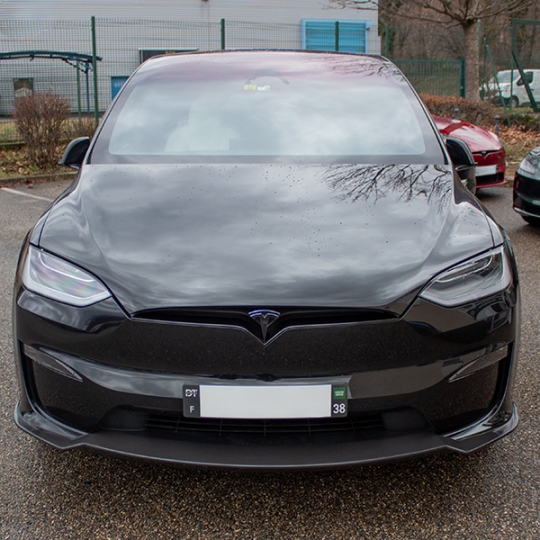 DynoTec Tesla Model X Spoiler / lamă față ElementX® pentru LR & Plaid 2022+