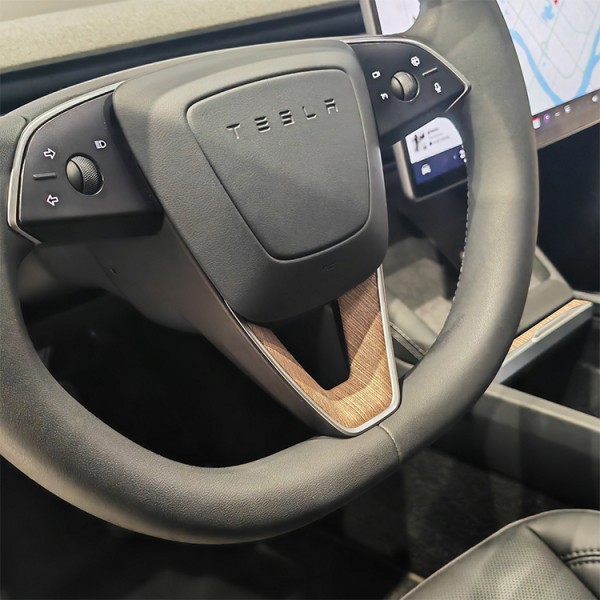 Inserción volante de madera para Tesla Model 3 y Model Y