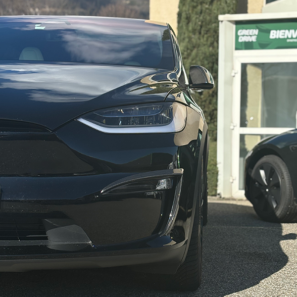 Tesla Model X Luz de nevoeiro frontal em carbono para LR & Plaid 2022+