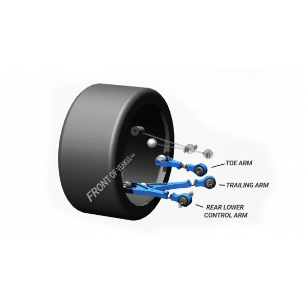 Model S MountainPassPerformance Brațe de control inferioare spate reglabile Camber pentru Plaid