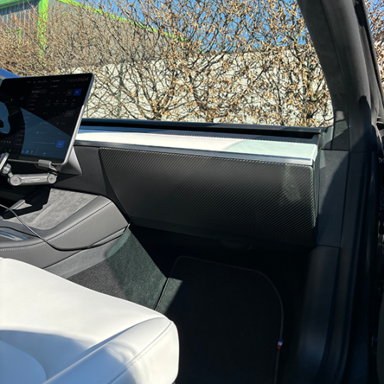 Carbon glove box shell for Tesla Model 3 and Model Y