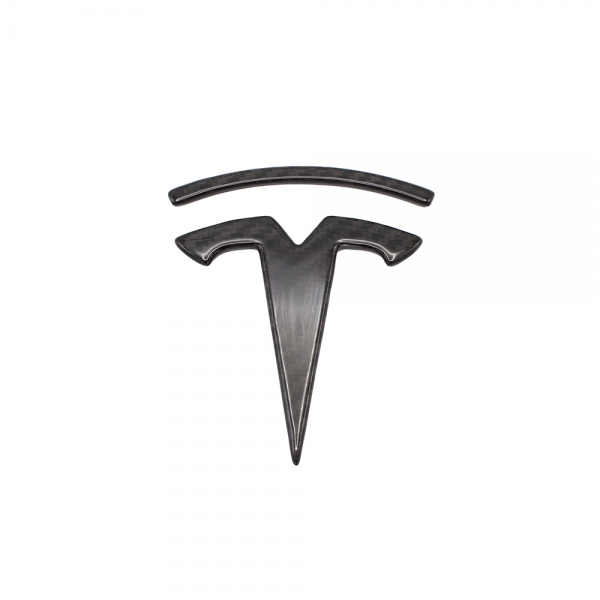 Tesla Model X Frontlogo i karbon for 2022+