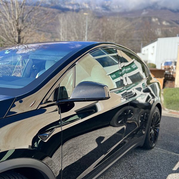 Carcasas de retrovisor de carbono para Tesla Model X LR & Plaid 2022 +